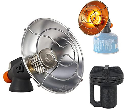Portable Gas Heater, Mini Camping Gas Heater Warmer with Stand, Outdoor Camping Tent Heater Warmer Heating Stove Outdoor Emergency Survival Lightweight Heater (electronic lighter model)