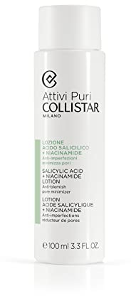 Collistar Attivi Puri Lozione Acido Salicilico + Naicinamide, Anti-imperfezioni, Minimizza i Pori ed Esfolia Delicatamente la Pelle, Illumina e Informa l'Incarnato, Soluzione Liquida, 100ml