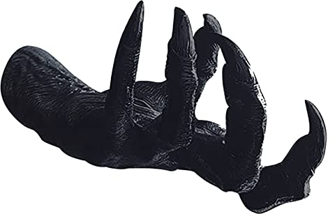 Witch's Main Décoration Halloween Résine Statue Main de Diable Monstre Main Sculpture Murale Rétro Art Mural Suspendu Fantastique Décoration