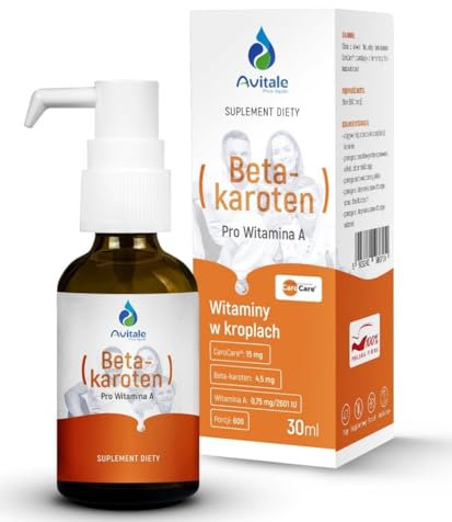 Avitale - Natürliches Beta-Carotin - Pro Vitamin A - Nahrungsergänzungsmittel - 30ml Tropfen (600 Portionen)
