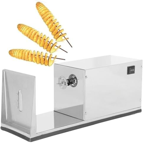 Affettatrice elettrica Commerciale, Patata Tornado a Spirale Affettatrice Commerciale per Patate più Spessa | Acciaio Inossidabile
