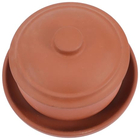 IMIKEYA Multi-Function Clay Rice Bowl Steaming Soup Bowl Old-Fashioned Pottery Serving