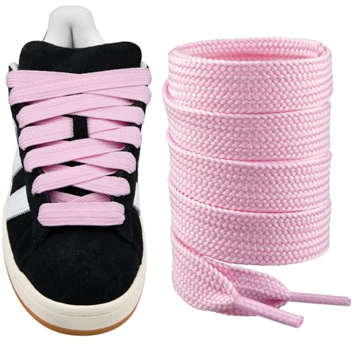 Endoto Lacci per Adidas Campus 00s Scarpe, 16MM Larghi Piatti Stringhe Laces di Ricambio (Rosa, 50 pollici)