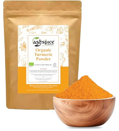 Organic Turmeric | Tumeric Powder Premium Quality Certified by Soil Associationby Ash Spice Company 50g-1900g (90g)