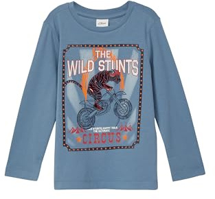 s.Oliver Junior Mädchen Langarmshirt – Jersey, Folienprint, Regular Fit