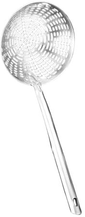 GRIRIW Cuchara Colador De Acero Inoxidable Diseño Ligero y Antiquemaduras Utensilio Esencial Para Cocina Doméstica Con Mango Hueco Portátil y Orificio Para Colgar Para Colar Fideos