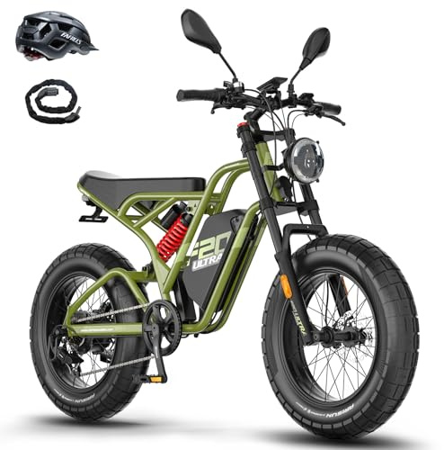Fafrees F20 Ultra Bicicleta Eléctrica, Batería de 25 Ah/1200 WH, Fatbike de 20 x 5.0, Frenos Hidráulicos, 79 N·m, Bici de Montaña Eléctrica para Adultos, Alcance 80-140 KM