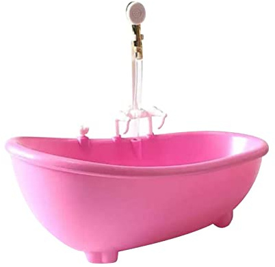 MagiDeal 1/6 accessoires de salle de bain de baignoire de maison de poupée pour les cadeaux d'anniversaire de figurines de poupée de 12 pouces, ROSE