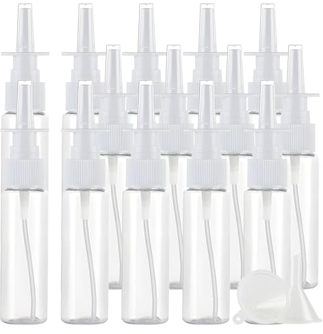 PQPAUTY 30 Pezzi Flacone Spray Nasale 30ml Trasparente, Spray Nasale Vuota in Plastica Riutilizzabile, Mini Nebulizzatore Spray Nasale per Uso Domestico e in Viaggio, Oli Essenziali, Soluzione Salina