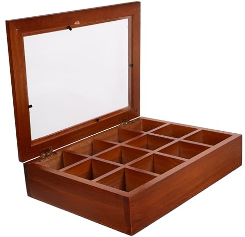 Ciieeo Acrylic Tea Bag Organizer Box Portable Wooden Tea Holder For Sugar Packets And Instant Storage Compact Household Small Box For And Candy Bags