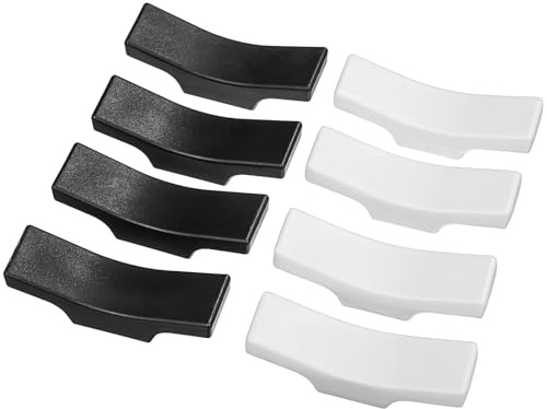 FUNOMOCYA Porta Bacchette in Metallo 8 Pezzi Poggia Bacchette Nero e Bianco Compatto 7×2×23 CM Supporto per Posate e Cucchiai da Tavolo per Ristorante e Hotel