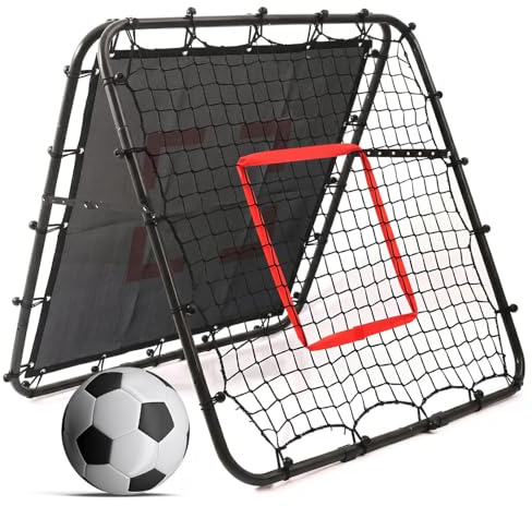 Rebounder für Fußball Kinder Rebounder Netz Volleyball Rebounder Netz Verstellbar Trainingsnetz Fußballnetze Rebound-Netz mit Kickback Ziel Kinder Fußball Training Tragbar Fußballtore