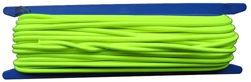 Gepotex Gummiseil/Expanderseil Länge 20 Meter Durchmesser 5mm Farbe Neongelb Fluoreszierend (leuchtet unter Schwarzlicht), Beste Qualität - Made in Germany