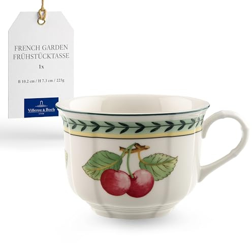 Villeroy & Boch French Garden Fleurence Tasse, 350 ml, Hauteur : 7,3 cm, Porcelaine Premium, Blanc/Multicolore