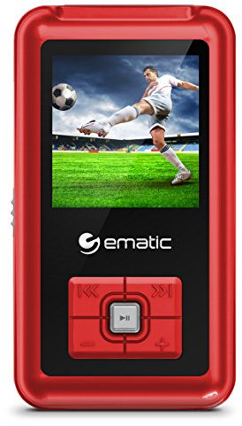 Ematic EM208VID - MP3/MP4 players (MP4, Flash-media, Black, Red, USB 2.0, CSTN, FM)