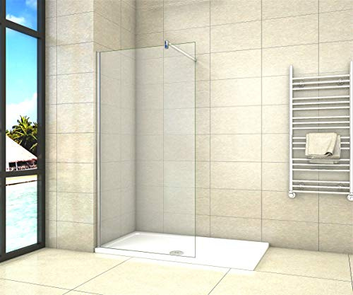 Aica Sanitär Duschwand Walk In Dusche 60cm Duschabtrennung 10mm NANO Glas Duschtrennwand 200cm Höhe