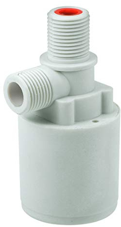 sourcing map Float Ball Valve G1/2 Thread Plastic Vertical Automatic Fill Water Liquid Level Control Sensor with Filter