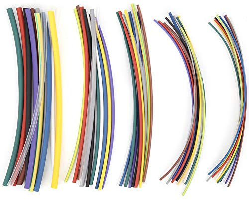 Fdit Heat Shrink Tube, 55 PCs/Set, Multicolor, Polyolefin, 1.0-5.0mm