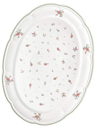 Brandani 52251 Vassoio Nonna Rosa Porcellana 40x30 cm Linea Nonna Rosa Smerlato
