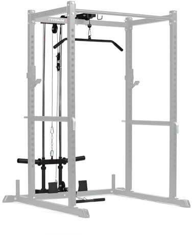 Titan Fitness T-2 Series 71 LAT Pulldown and Low Row Attachment, Plate-Loaded 300 LB Capacity, Space Saving Rack Mounted LAT Pulley Tower, Includes LAT Pulldown and Low-Row Handle