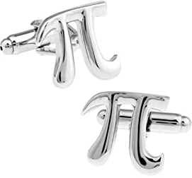 Stfery Manschettenknöpfe Herren Kunst, Manschettenknöpfe Buchstabe Silber Versilbert Cufflinks Buchstabe Π Schmuck Geschenk
