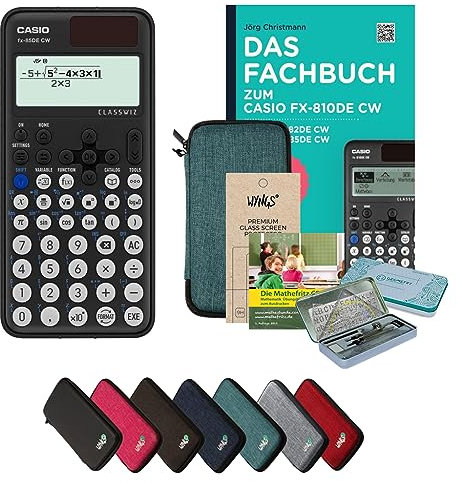 CALCUSO Streberpaket Türkis mit Taschenrechner Casio FX-85DE CW