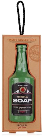 Accentra Seife Bierflasche MEN'S COLLECTION mit Kordel, inkl. Geschenkbox 200g, Duft: Birke & Zeder - für besondere Anlässe wie Vatertag, Geburtstag oder Ostern