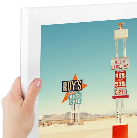 ArtToFrames 20x27 Inch White Picture Frame, This 1.25 Inch Custom Poster Frame is Soft White - Comes with Economy Acrylic and Corrugated Backing (2WOM5179-20x27)