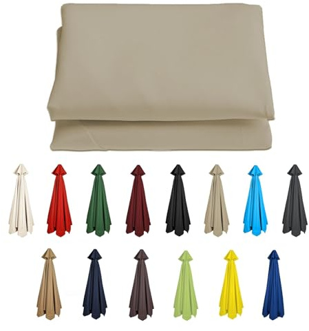 GZDXBF 6 Ribs/8 Ribs Cantilever Umbrella Replacement Cloth Garden Parasol Canopy Cover Replacement Parasol Fabric Cover, 200/270/300cm Canopy
