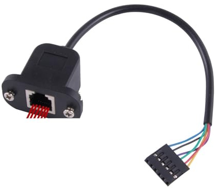 Cavo RJ12 6P6C a 6 pin passo 0,1 adattatore Fit For morsettiera di debug 6 vie connettore femmina Fit For telefonia cavo Fit For montaggio a pannello