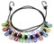 Corde à linge portable - Corde à linge élastique avec 12 pinces - Pour voyage, vacances, plein air, camping, dortoir (180-300 cm)