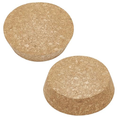 BENECREAT 2 tapones de corcho cónicos, 85 ~ 100 mm, tapas de botellas de corcho de madera blanda natural para vinos, botellas decorativas, vasos, arte, manualidades