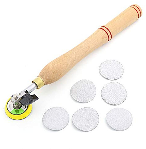 Wood Turning Lathe Sanding Tools Hand Held Bowl Sander Woodworking Polishing Lathe Turning Tools Set for Wood Turner on Bowls Platters and Concave Surface,A
