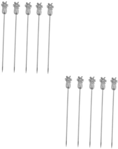 Amosfun 10 Púas De Frutas Reutilizables para Cócteles Aperitivos Pinchos De Oliva Selecciones De Frutas para Fiestas Palillos De Frutas Palillos De Pinchos De Postre