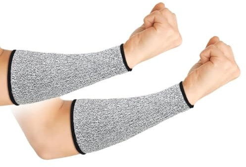 KGDUYC Supporti reggibraccio Manicotti antitaglio livello 5 da campeggio all'aperto, gomiti antigraffio, antitaglio e antitaglio