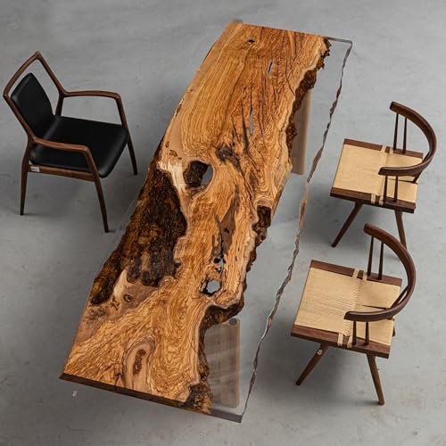 FOEVAFLO Olive epoxidharz Tisch, Custom Large, Holz Büro Schreibtisch, für Meeting, Küche, Esszimmer, Wohnzimmer, Home Decor