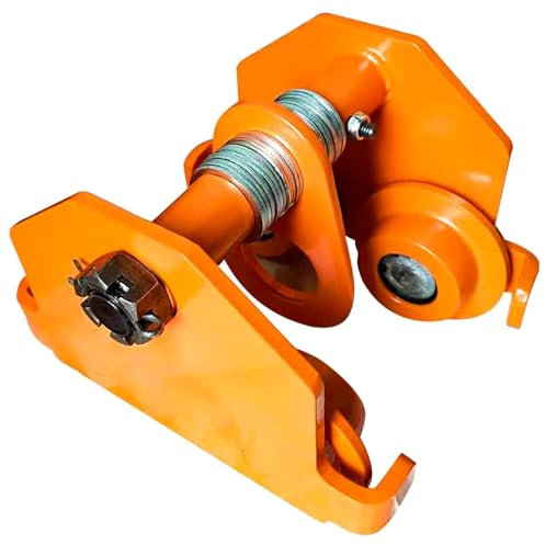 TRSGD Carro Manual, polipasto con Ruedas de 1100 LB y Capacidad de 0,5 toneladas | Carretilla de Empuje con Rodillos y Brida Ajustable de 2,5 a 7 Pulgadas para elevación
