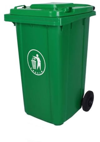 Botes De Basura De Plástico Grandes, Bote De Basura con Tapa Abatible, Clasificación Selectiva De Residuos, para Supermercados (Green 100L)