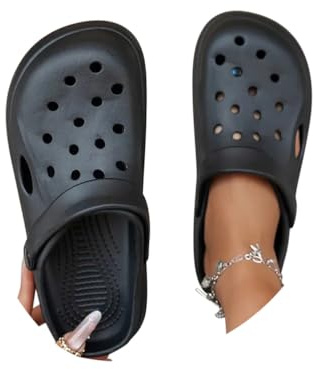 Minetom Sabots Homme Clogs Femme Unisexe Chaussure De Jardin Mules Plastique Léger Gomme Pantoufle Plage Sandales A Noir 40/41 EU