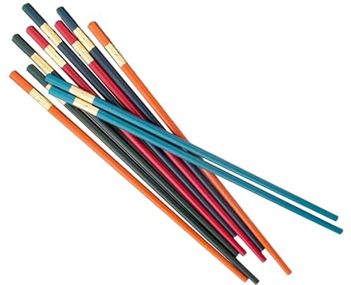 Bacchette riutilizzabili – 5 paia di bacchette cinesi lavabili in lavastoviglie – lavabili in lavastoviglie antiscivolo per la tavola multicolore forniture da cucina per donne uomini