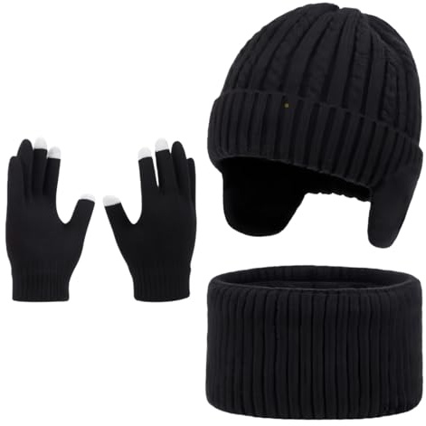 Paquete de 3 gorro invierno niño,conjunto gorro y cuello niño,gorros de invierno para niños,conjunto de bufandas,guantes de punto cálidos,bufanda tubular de invierno para niños y niñas de 5 a 12 años