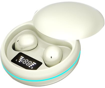 Xmenha Écouteurs Bluetooth 5.4 Oreilles Casque de Stéréo Conception à coulissement Oreillette Bluetooth sans Fil Mini Écouteurs Confortable à Long Temps Porter HiFi Stereo Basses