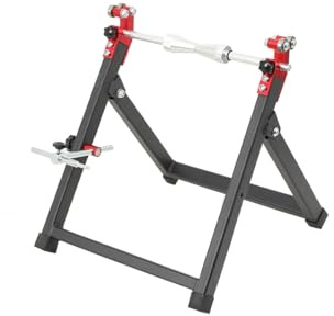CDZHLTG Equilibratore Ruote Moto Pieghevole in Acciaio, Supporto per Bilanciatura Pneumatici Fino a 23 x 5, Cavalletto Equilibratrice per Ruote di Moto per Officine E Garage