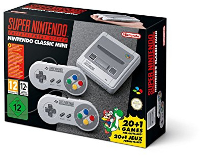 Nintendo Classic Mini Console: Super Nintendo Entertainment System (SNES) – Pre-Installed with 21 Classic Games (Renewed)