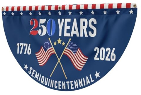 Bandera de Estados Unidos de 250 aniversario, bandera de Estados Unidos 250, bandera de aniversario estadounidense de 250 años, banderines patrióticos para exhibición del hogar, decoración de