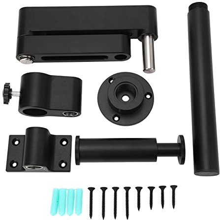 Cloimei Universal Rotatable Microscope Arm Stand Heavy Duty Adjustable Telescopic Microscope Camera Mount Desk Stand with 360 Degree Rotation for Microscopes and Cameras Black Alum