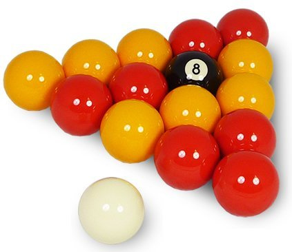 Rote und Gelbe Billiardkugeln, für Pubspiele