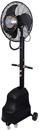 O'FRESH Ventilatore Nebulizzatore 180cm per esterno, terrazza - Ventilatore a piedi + sistema di nebulizzazione - Capacità: 80 m²- Respinge zanzare - Climatizzazione esterna