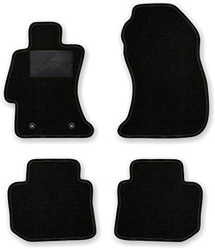 Bär-AfC Auto Fußmatten Ideal passend für Subaru XV 2011-2017, Autoteppiche Nadelvlies Schwarz, Rand Kettelung Schwarz, Trittschutz Kunststoff, Set 4-teilig, SU08416n