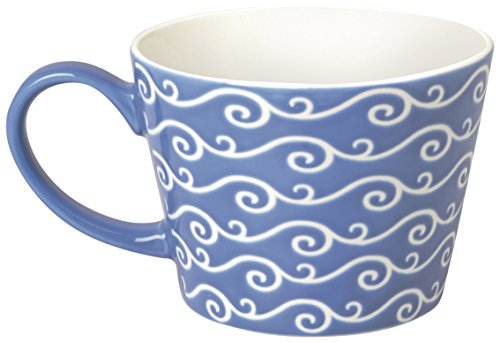 Excelsa Etnika Tazza Jumbo 415 ml, Porcellana, Azzurro, 11x11x8 cm